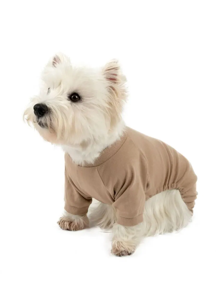 Комплект пижам из хлопка Beige Leveret — изображение 2 из 3, бежевый