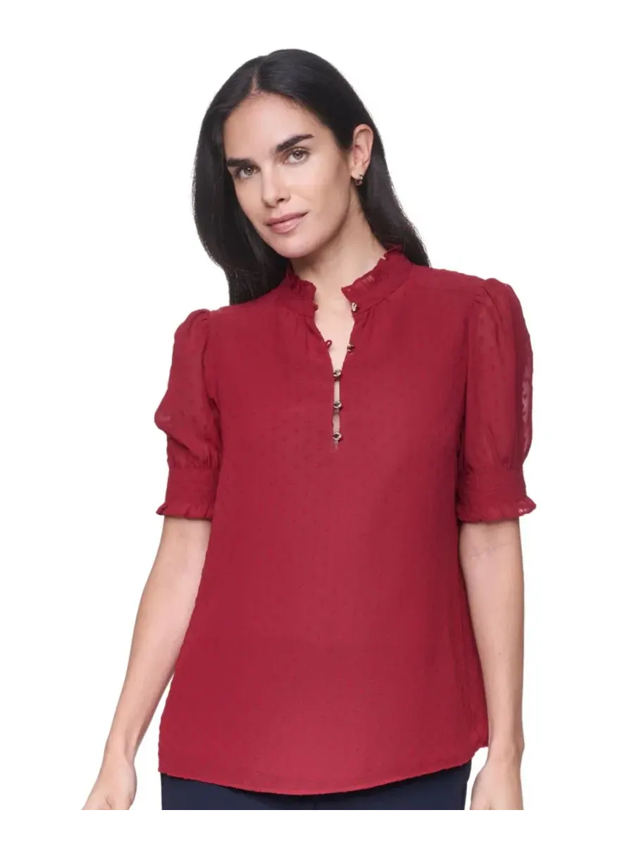 Топ с воротником-хомутом Tommy Hilfiger — изображение 1 из 6, красный