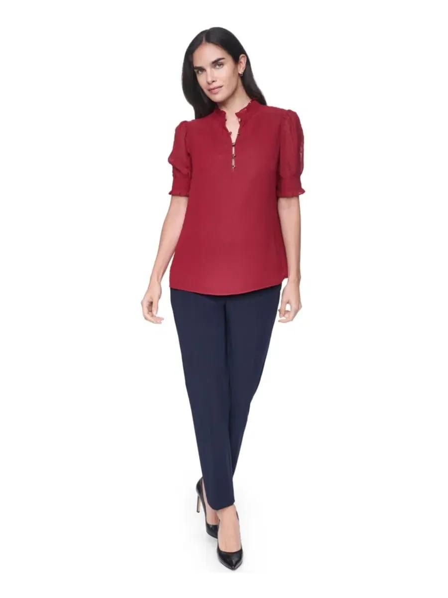 Топ с воротником-хомутом Tommy Hilfiger — изображение 2 из 6, красный