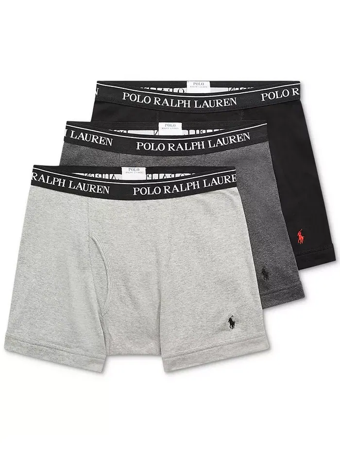Мужские боксеры из хлопка Big & Tall, 3 шт Polo Ralph Lauren