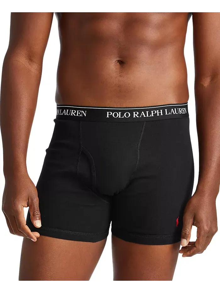 Мужские боксеры из хлопка Big & Tall, 3 шт Polo Ralph Lauren — изображение 7 из 7, черный/серый