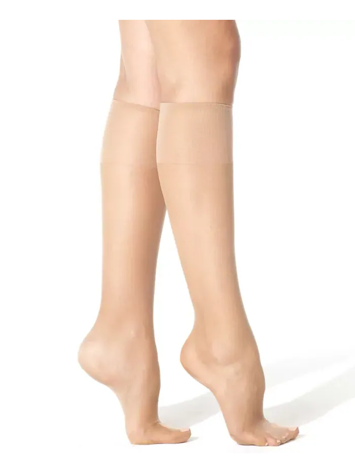 Гольфы до колена Hanes Silk Reflections Silky Sheer с укрепленным носком ALLSTAR PRODUCTS GROUP