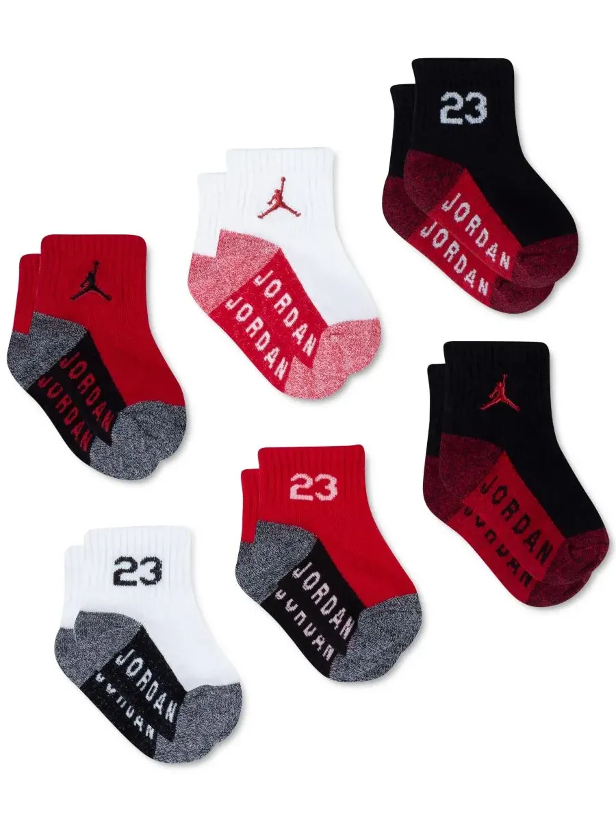 Детский комбинезон Jumpman 23 из трикотажа и набор из 6 носков Baby Jumpman Core Jordan — изображение 2 из 3, красный