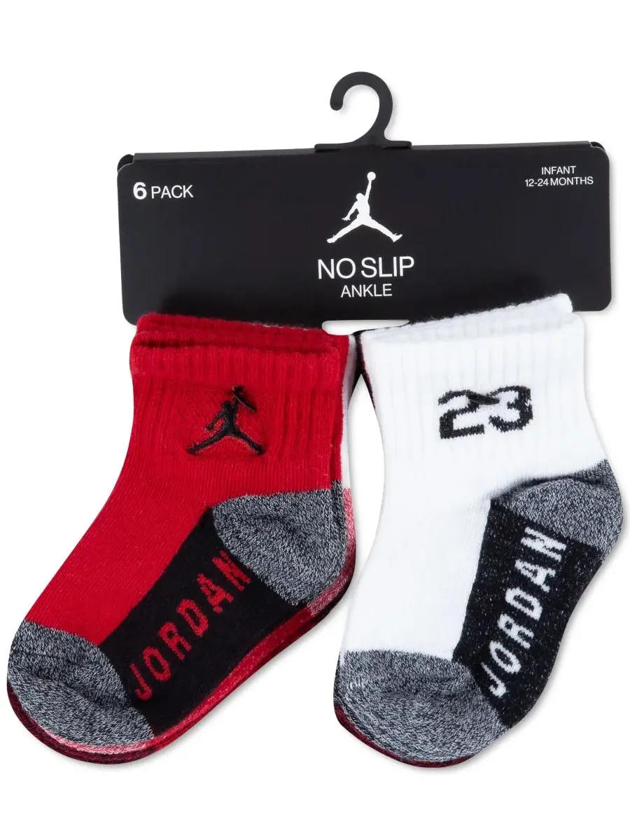 Детский комбинезон Jumpman 23 из трикотажа и набор из 6 носков Baby Jumpman Core Jordan — изображение 3 из 3, красный