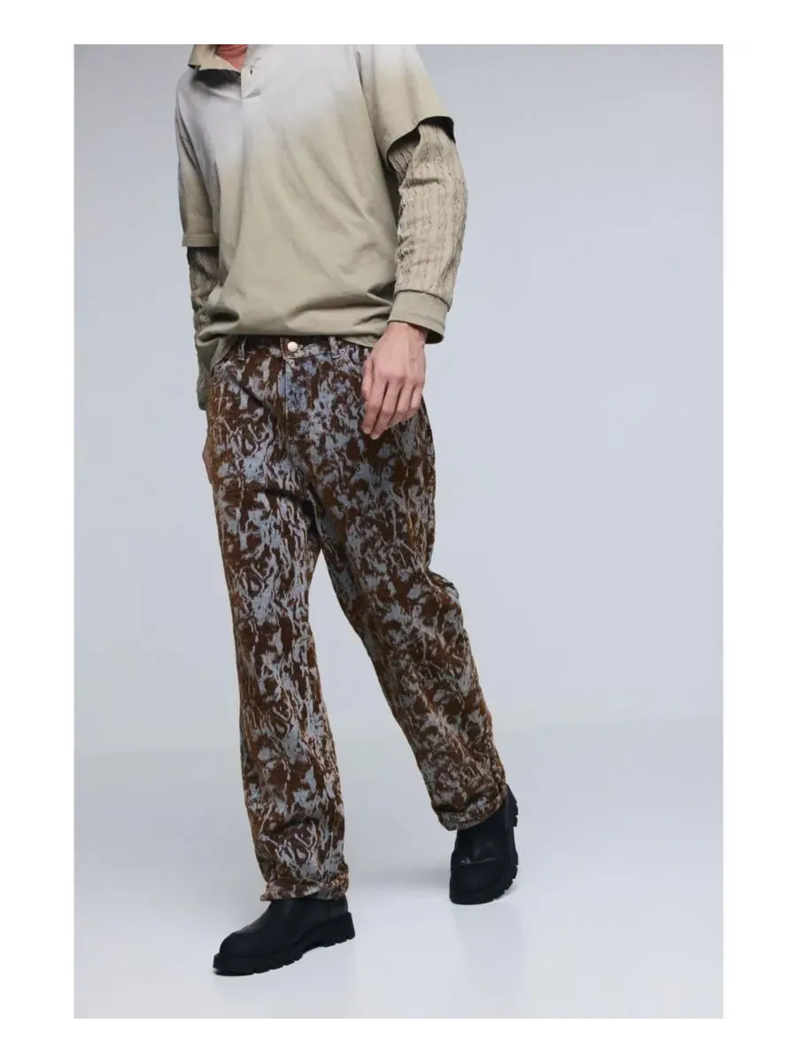 Мужские прямые фактурные брюки Desigual
