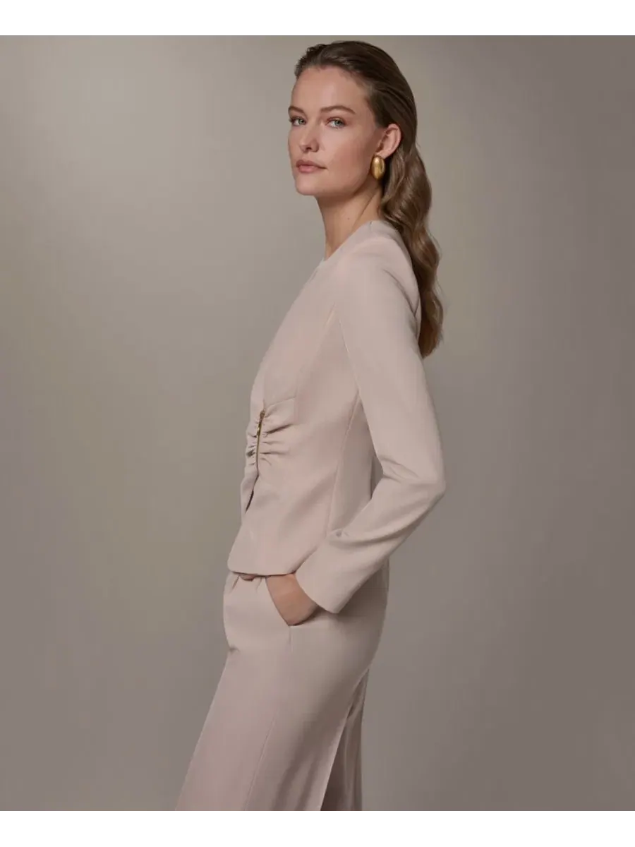 Женская куртка с боковыми сборками Donna Karan New York — изображение 3 из 5, снежный белый