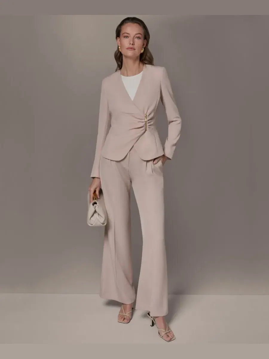 Женская куртка с боковыми сборками Donna Karan New York — изображение 4 из 5, снежный белый
