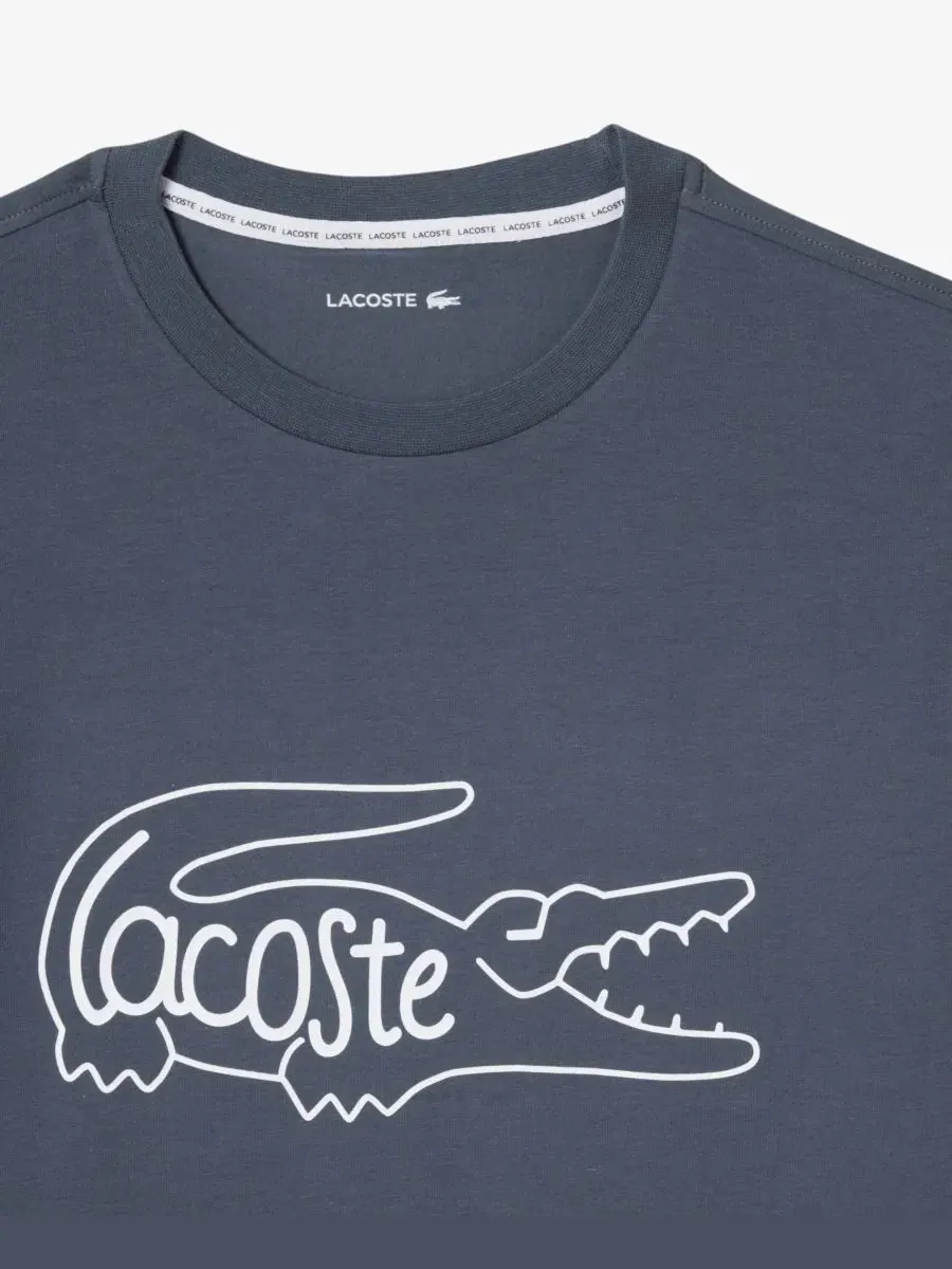 Комплект мужской Lacoste футболка и шорты, хлопок — изображение 6 из 8, белый