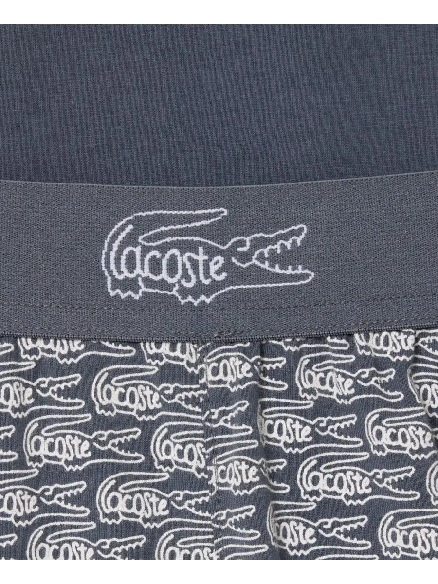 Комплект мужской Lacoste футболка и шорты, хлопок — изображение 7 из 8, белый