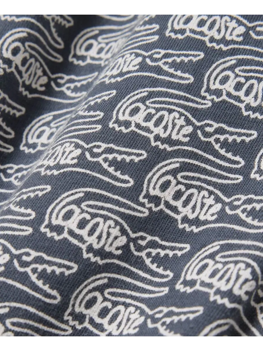 Комплект мужской Lacoste футболка и шорты, хлопок — изображение 8 из 8, белый