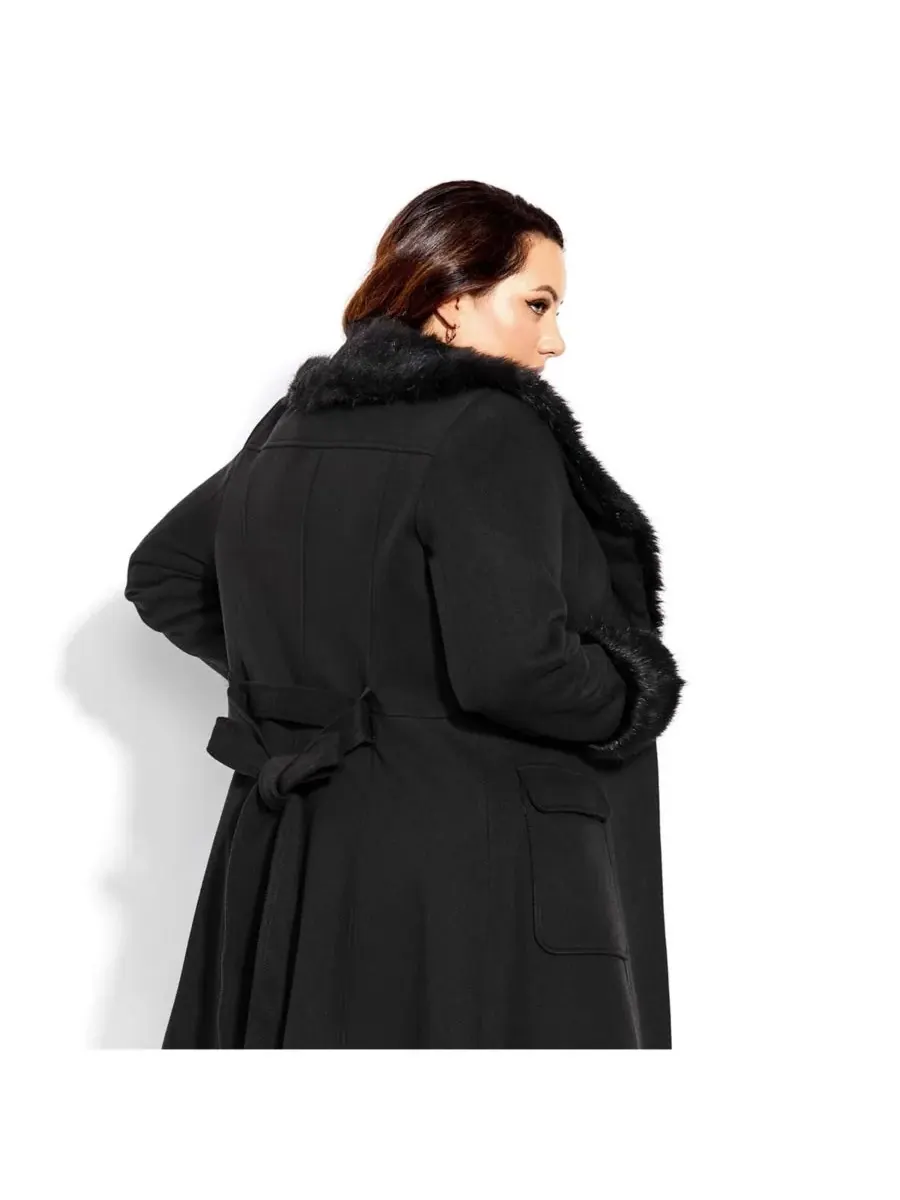 Женское пальто Make Me Blush CITY CHIC — изображение 2 из 5, черный