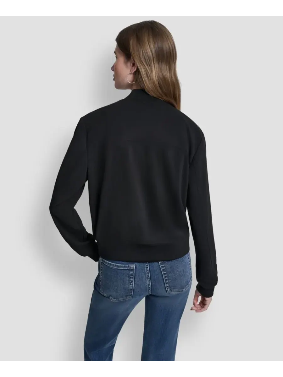 Женская куртка-бомбер на молнии DKNY — изображение 2 из 6, черный