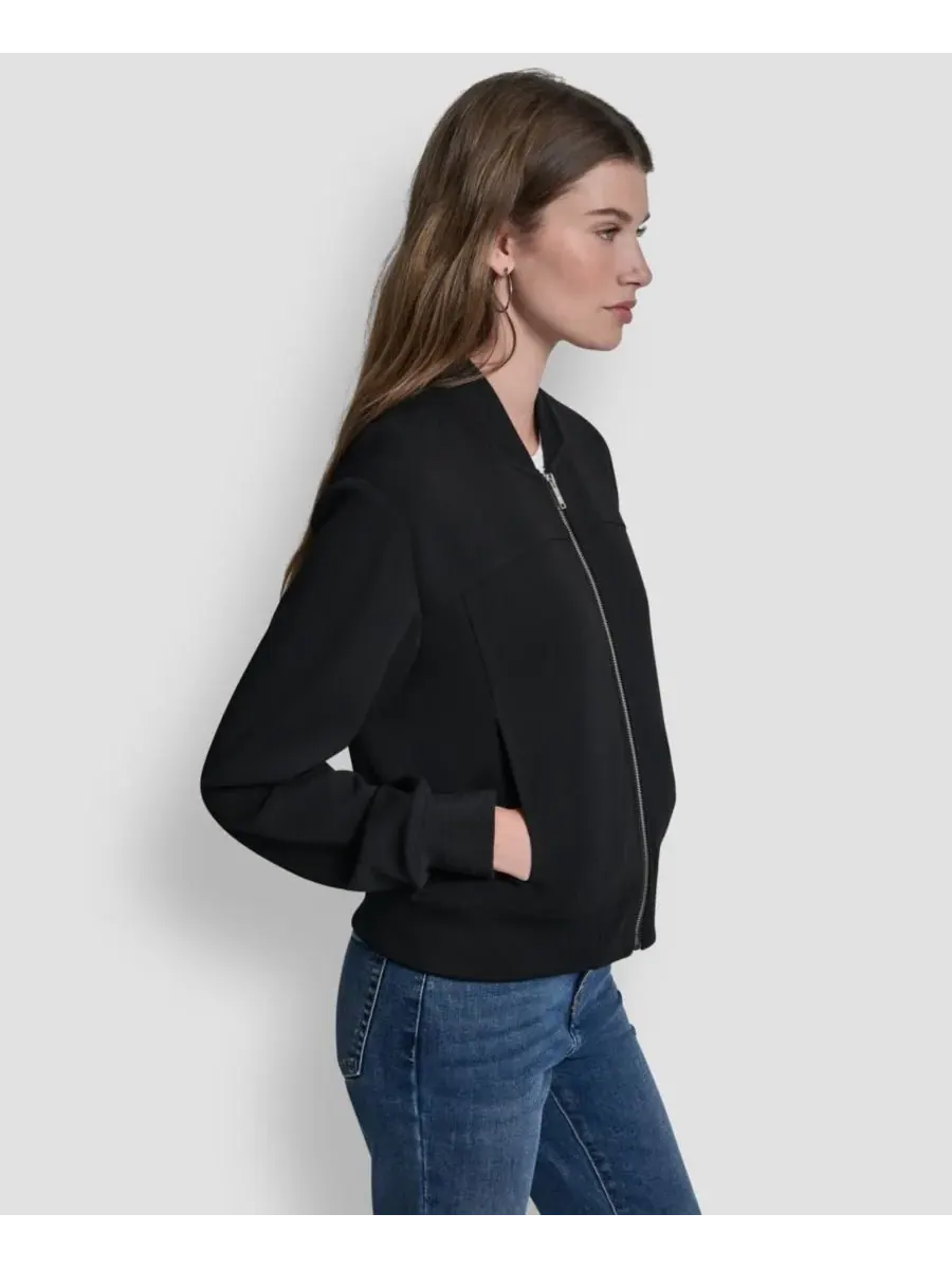 Женская куртка-бомбер на молнии DKNY — изображение 3 из 6, черный