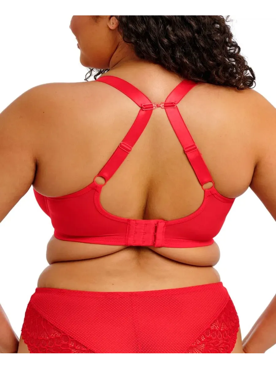 Бюстгальтер-пуш-ап с глубоким декольте Tiernie Plus Size Plunge Bra Elomi — изображение 4 из 5, красный
