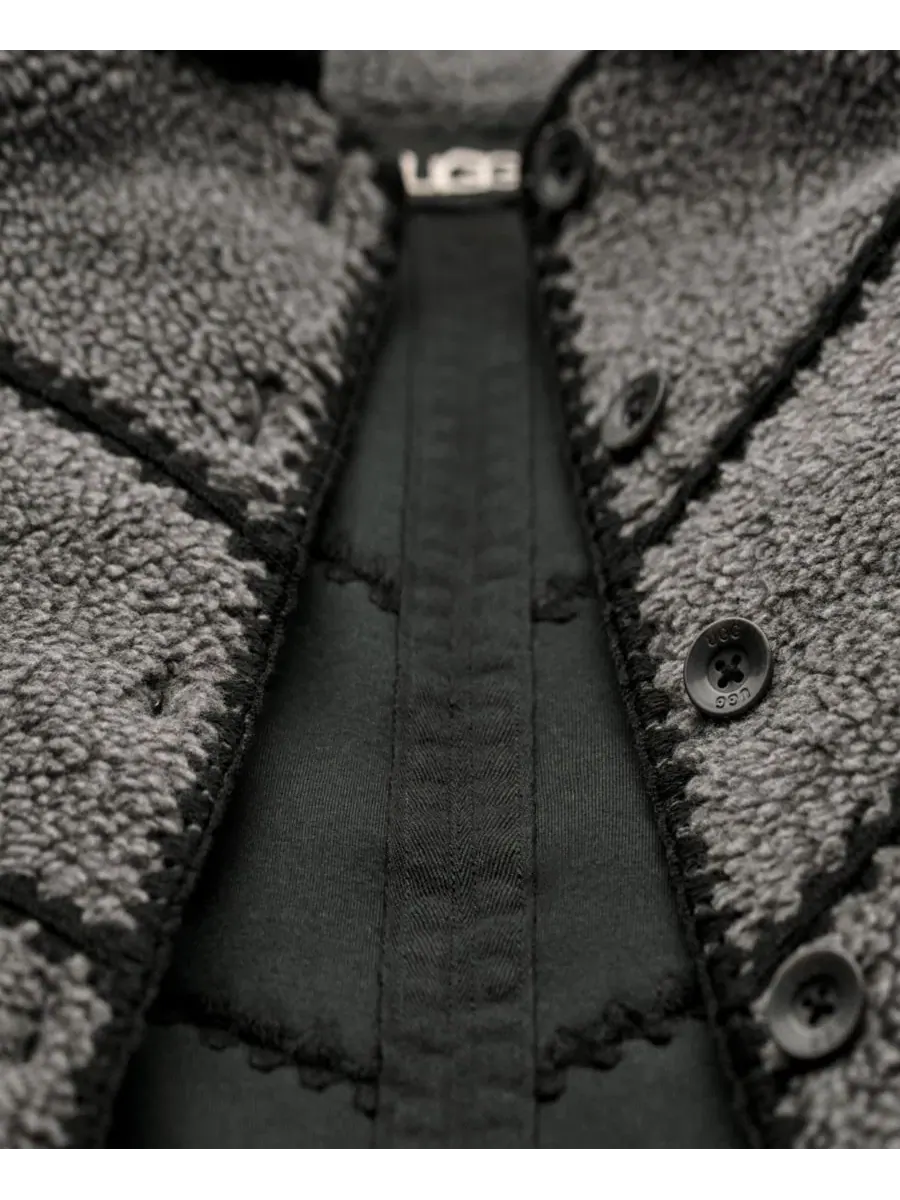 Куртка из флиса Ellison Fluff Shell Jacket UGG — изображение 4 из 5, темно-серый