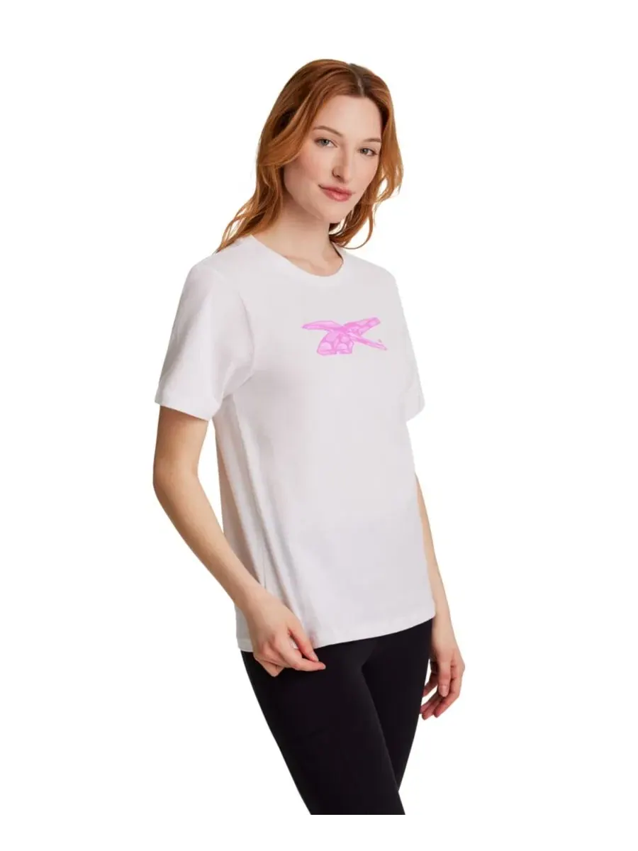 Женская футболка-бокси с графическим принтом Vector Boxy Crewneck Reebok — изображение 4 из 6, белый