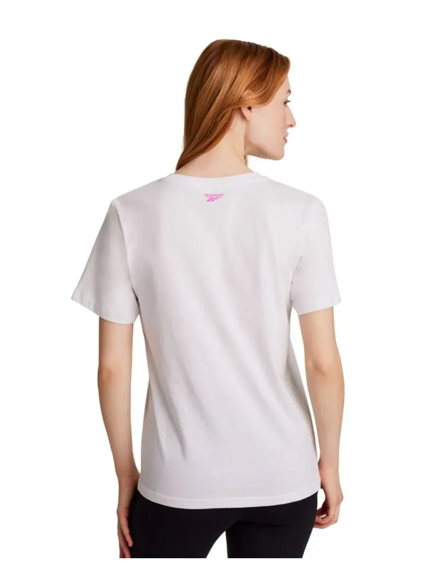 Женская футболка-бокси с графическим принтом Vector Boxy Crewneck Reebok — изображение 6 из 6, белый