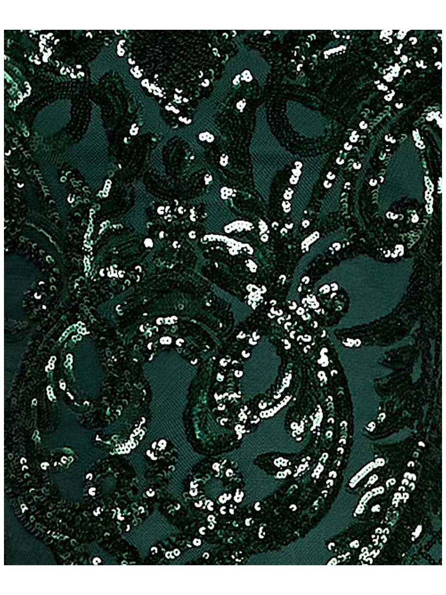Платье мини с пайетками и бретелями, модель Pattern Sequin B Darlin — изображение 5 из 5, охотничий