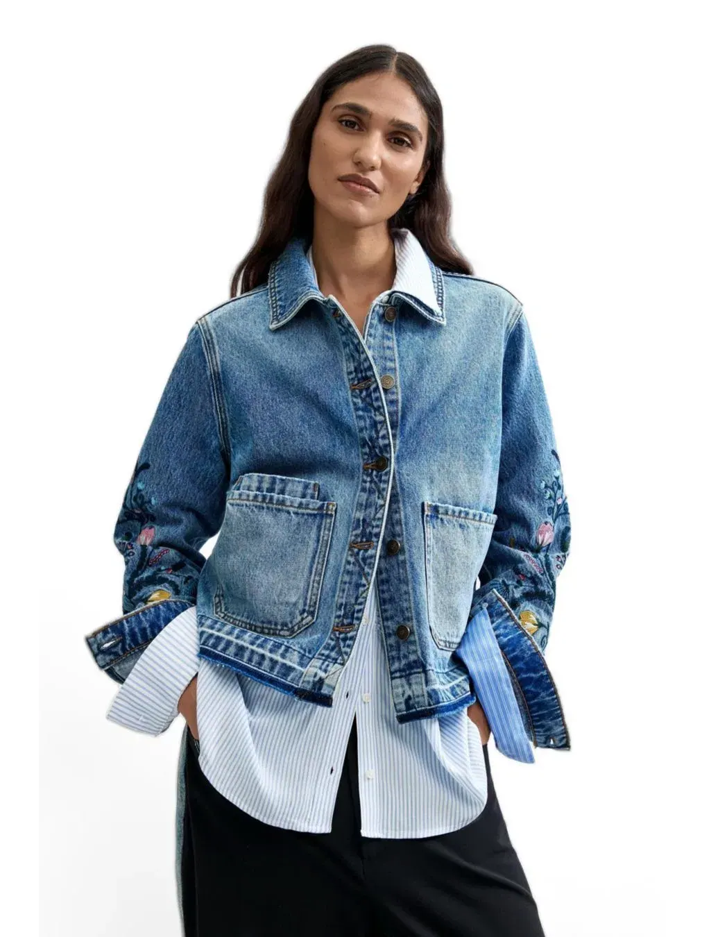 Джинсовая куртка с рубашечным воротником Desigual