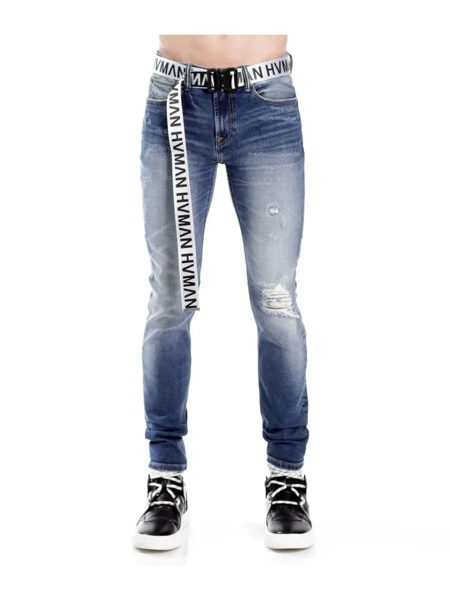 Джинсы Strat Super Skinny Fit с поясом, Baltic Hvman Chosen To Prevail X Cult