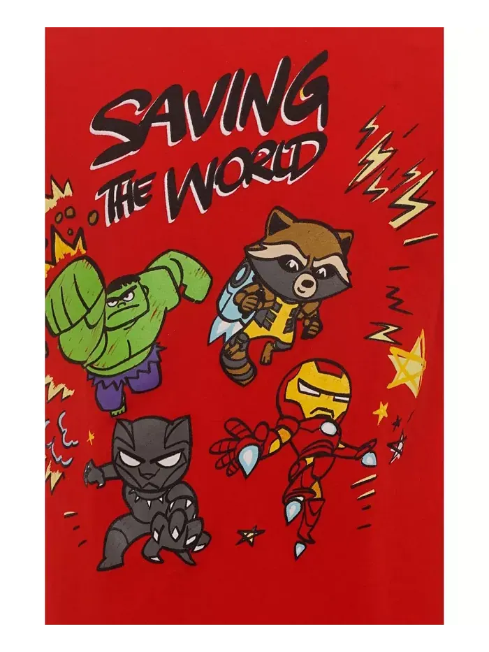 Мальчики, футболки Marvel, 3 шт Avengers — изображение 4 из 9, серый/черный/красный
