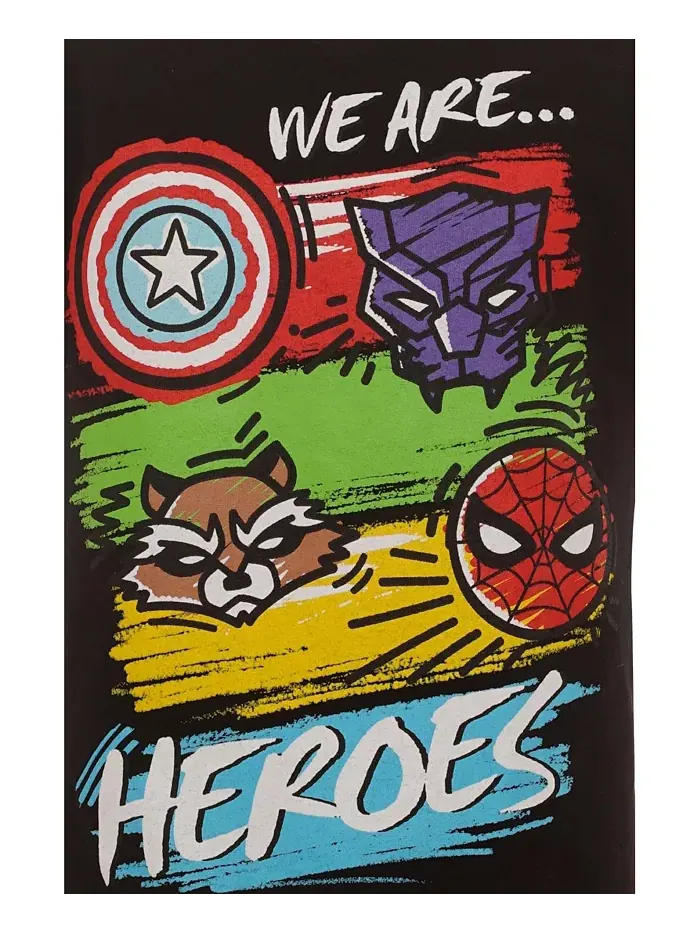Мальчики, футболки Marvel, 3 шт Avengers — изображение 8 из 9, серый/черный/красный