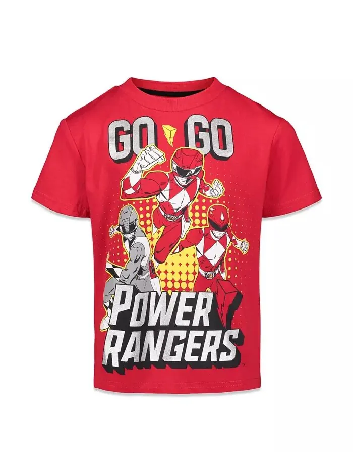 Футболка для мальчиков, 2 шт. в упаковке Power Rangers — изображение 5 из 6, серый
