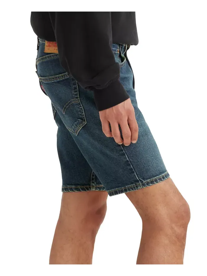 Мужские джинсовые шорты Flex 412 Slim Fit с пятью карманами, длина 9" Levi'S — изображение 2 из 4, синий