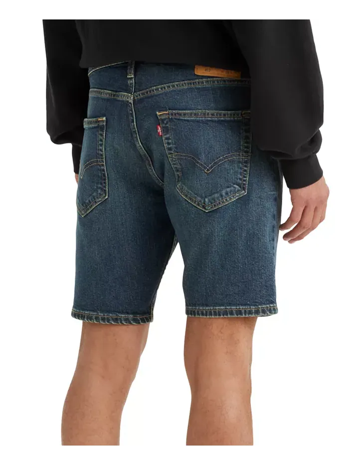 Мужские джинсовые шорты Flex 412 Slim Fit с пятью карманами, длина 9" Levi'S — изображение 3 из 4, синий