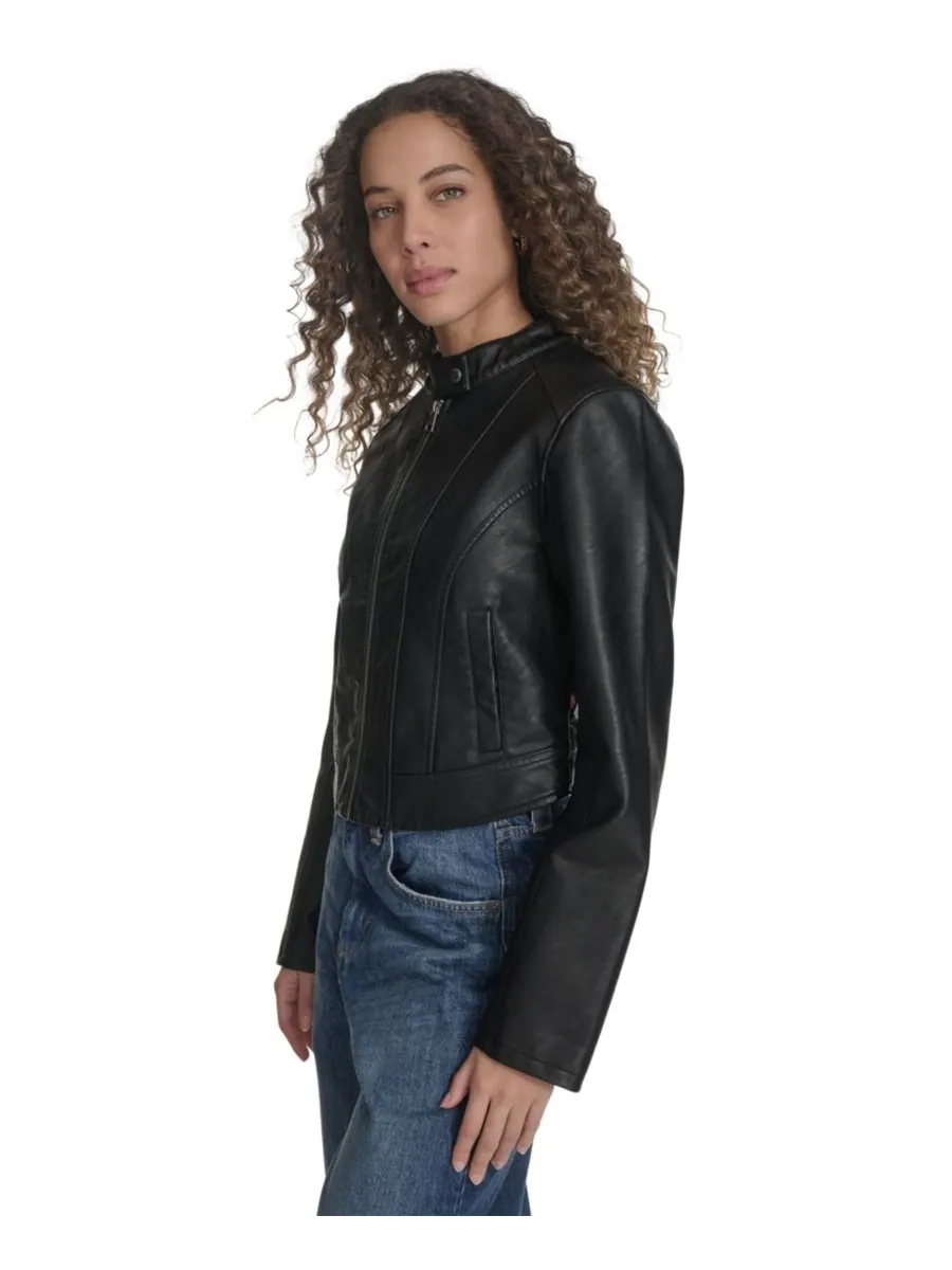 Женская куртка-бомбер из искусственной кожи Levi's — изображение 2 из 5, черный