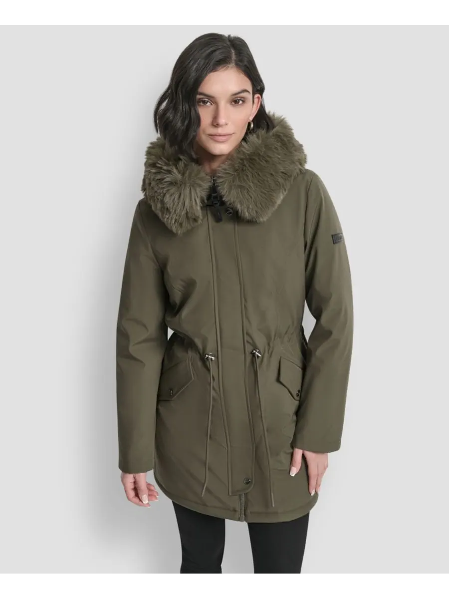 Женская облегающая куртка-анорак с капюшоном DKNY — изображение 2 из 8, лоден