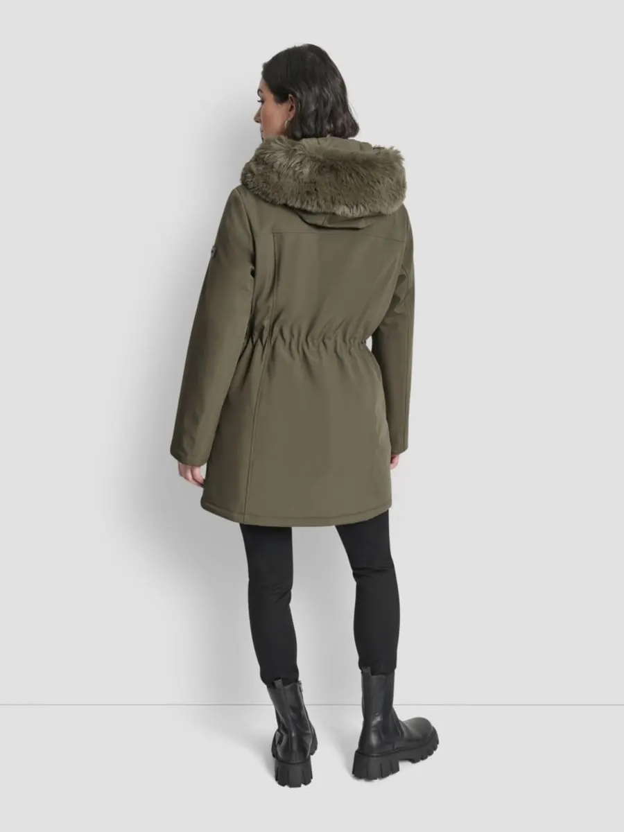 Женская облегающая куртка-анорак с капюшоном DKNY — изображение 8 из 8, лоден