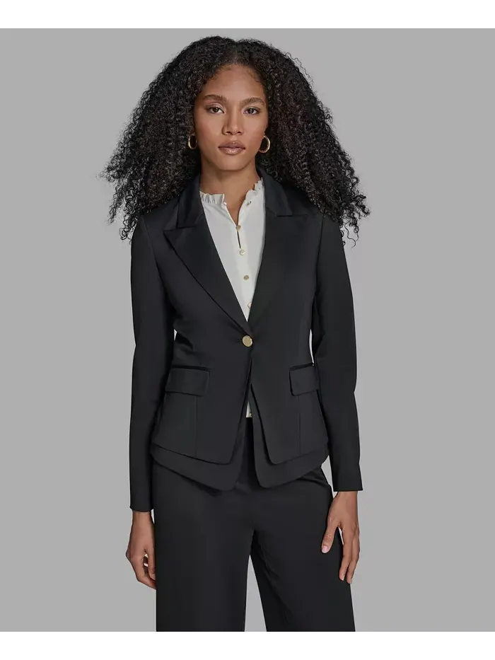 Женская куртка на одной пуговице BCBG — изображение 3 из 6, черный