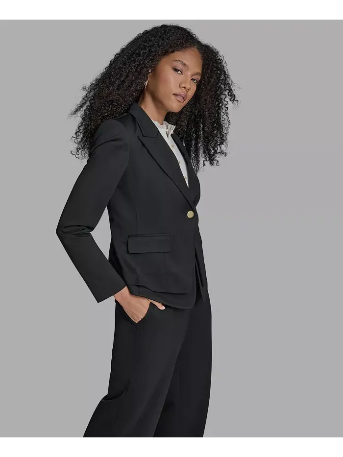 Женская куртка на одной пуговице BCBG — изображение 6 из 6, черный