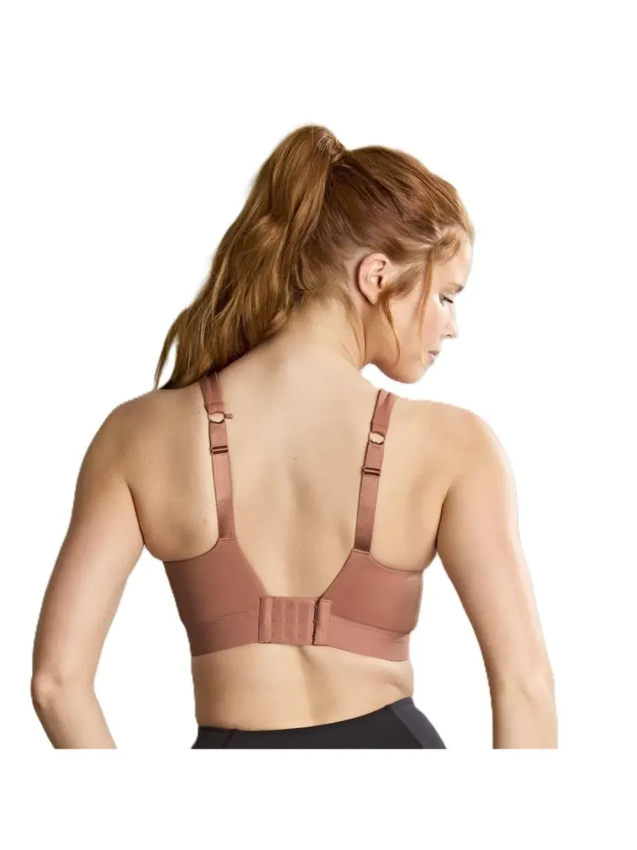 Спортивный бюстгальтер с V-образным вырезом Endurance Panache Lingerie — изображение 4 из 6, розовый