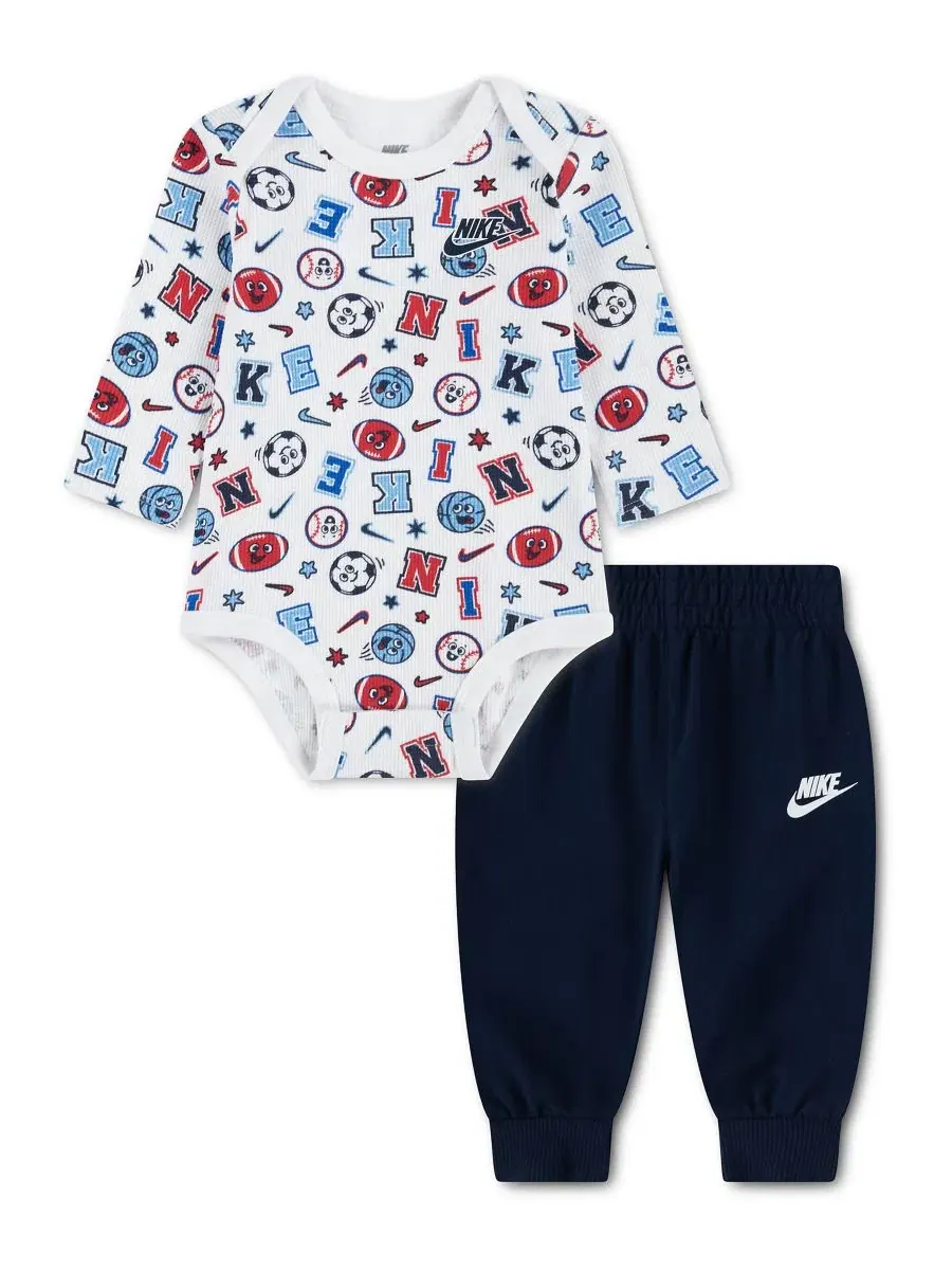 Комплект из боди и брюк для малыша с принтом Nike