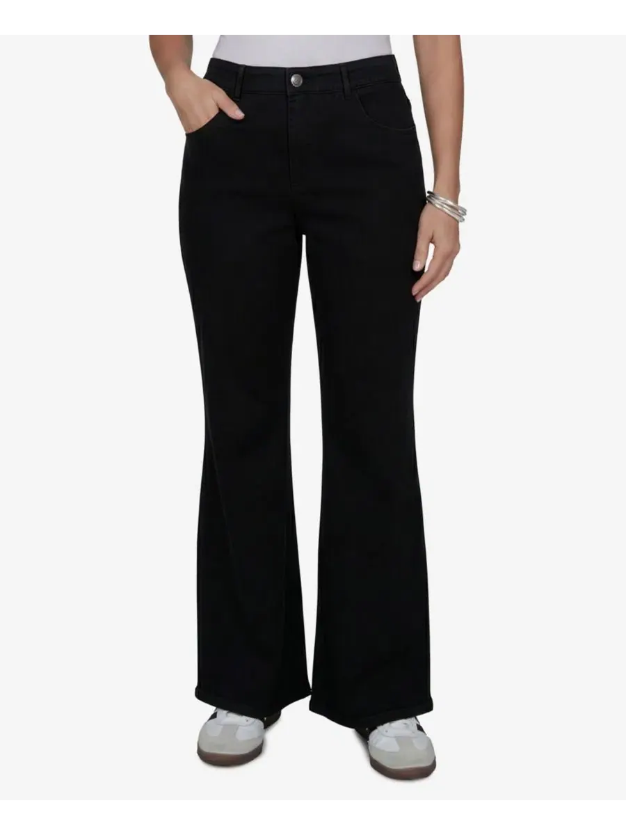Джинсы клеш с завышенной талией Petite Mid-Rise Flare Denim Jeans Ruby Rd.