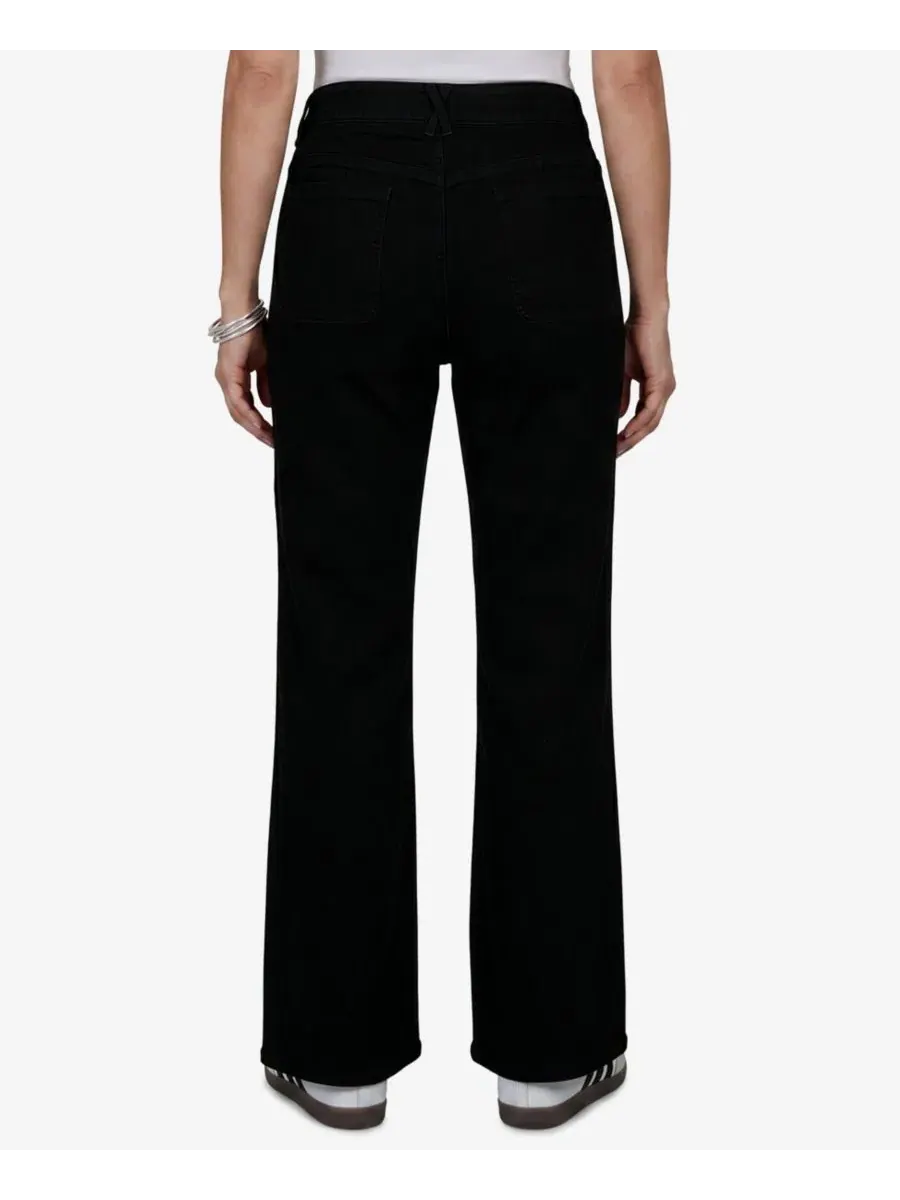 Джинсы клеш с завышенной талией Petite Mid-Rise Flare Denim Jeans Ruby Rd. — изображение 5 из 5, черный