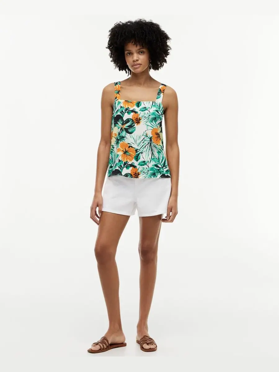 Блуза без рукавов с квадратным вырезом, с принтом, Summer Floral Tommy Hilfiger