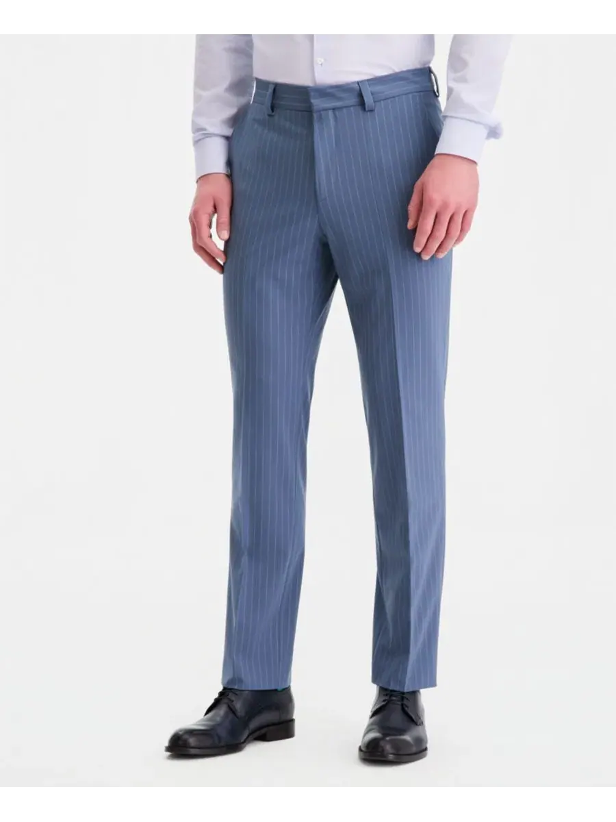 Мужской костюм современного кроя, брюки в комплекте Hugo Boss — изображение 3 из 6, синий