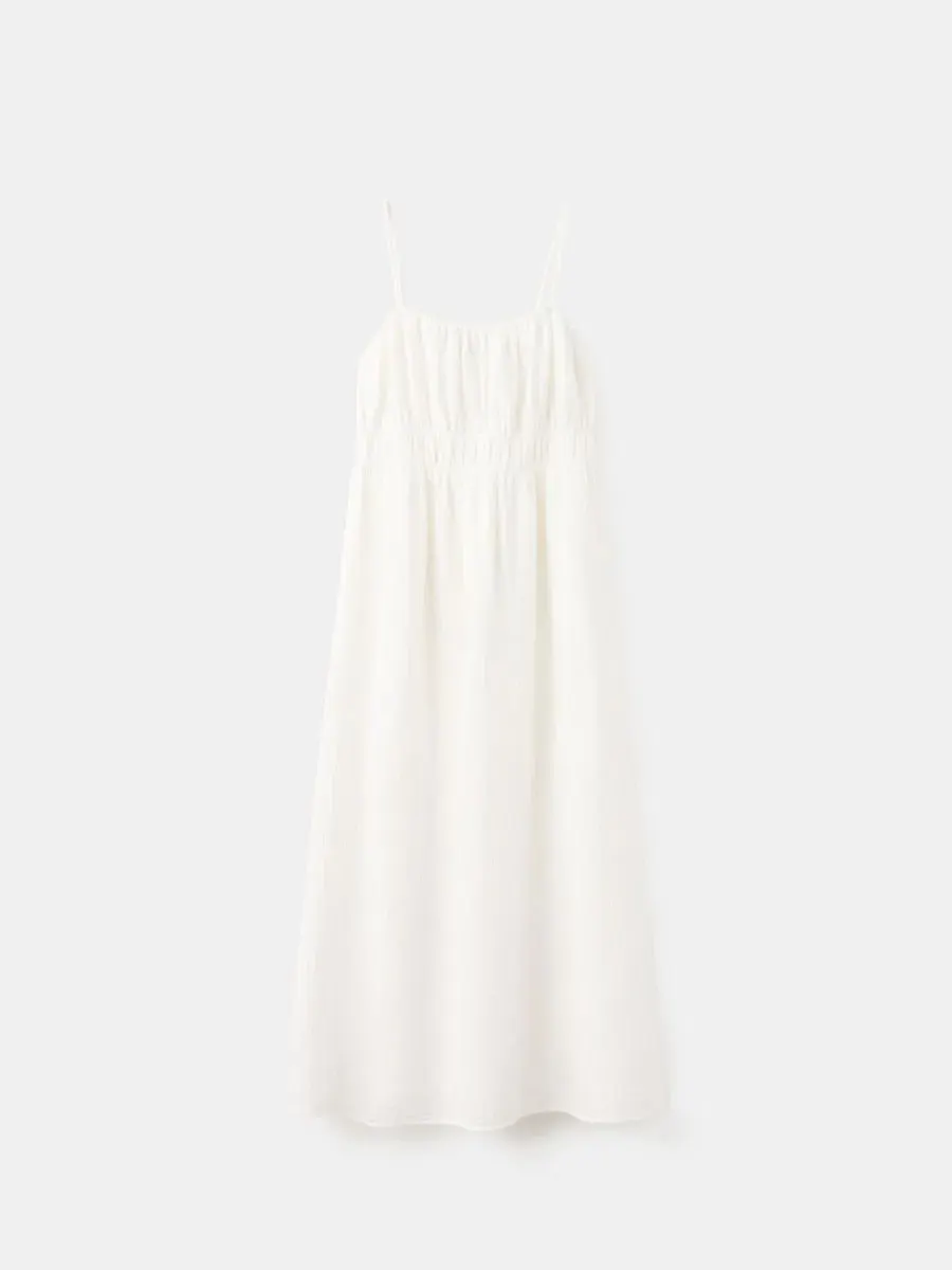 Платье Crinkled Shirred MANGO