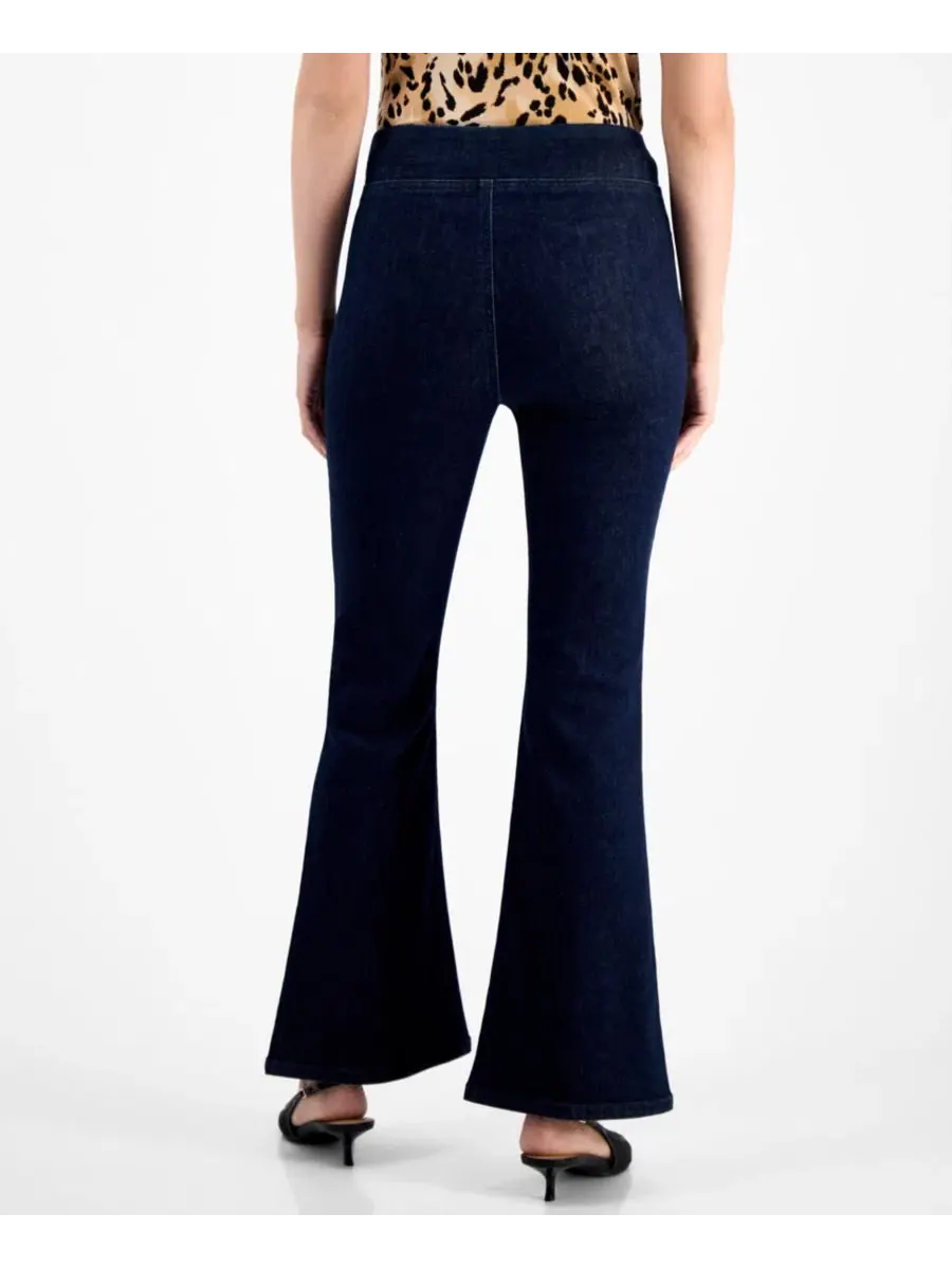 Джинсы-клеш с высокой посадкой Petite High-Rise Pull-On Flared Jeans I.N.C. International Concepts — изображение 4 из 4