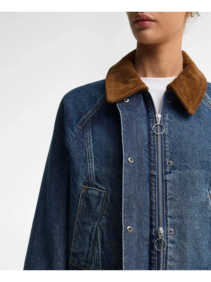 Джинсовая куртка Barbour Women's Beadnell Denim Utility Jacket — изображение 5 из 7, синий джинсовый синий