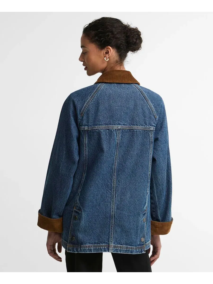 Джинсовая куртка Barbour Women's Beadnell Denim Utility Jacket — изображение 7 из 7, синий джинсовый синий