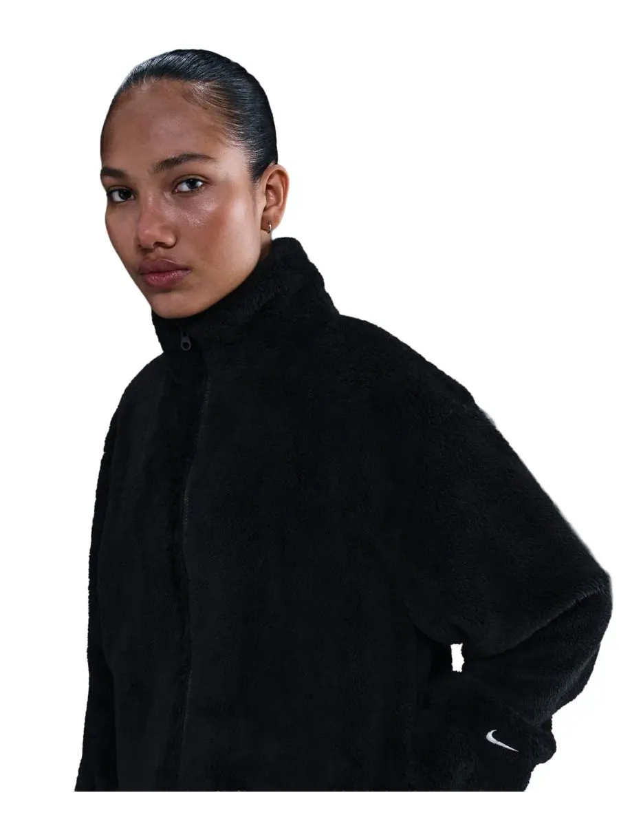 Флисовая куртка Nike Essential Sherpa High-Pile Fleece — изображение 3 из 6, черный