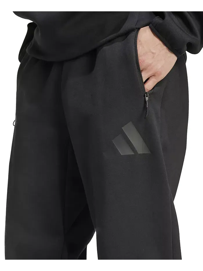 Мужские эластичные спортивные брюки Z.N.E. с кулиской и логотипом adidas — изображение 3 из 6, черный