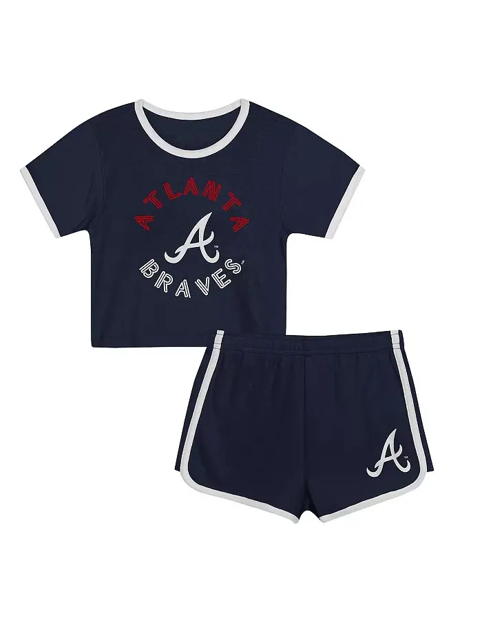 Детский комплект из 2 предметов Atlanta Braves Double Run: футболка и шорты