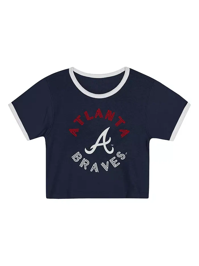 Детский комплект из 2 предметов Atlanta Braves Double Run: футболка и шорты — изображение 2 из 5, синий