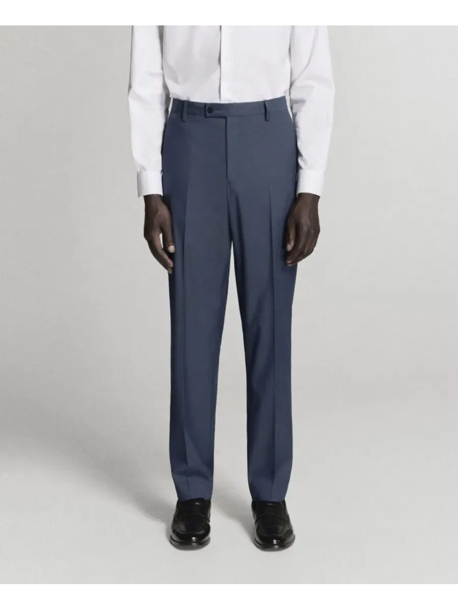 Брюки классические с защипами London Regular Fit MANGO