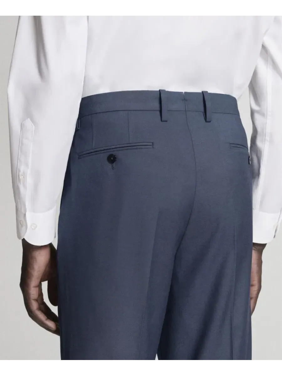 Брюки классические с защипами London Regular Fit MANGO — 4